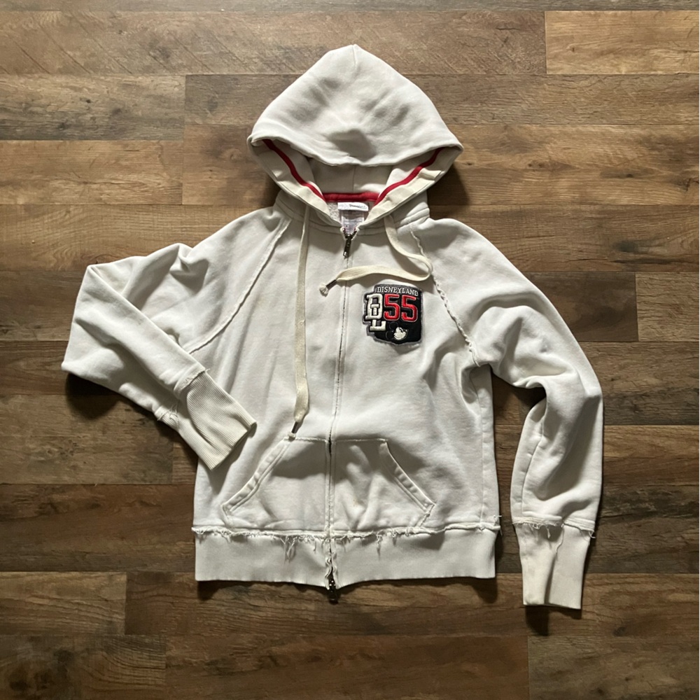Disney Cream Zipper Hooded Jacket